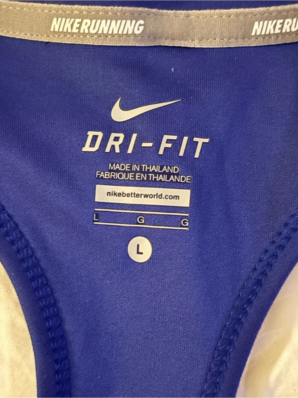 Nike Dri-FIT Women's Racerback Athletic Tank Top Royal Blue Size L NWOT